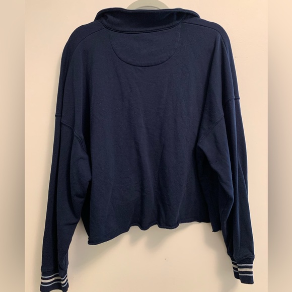 American Eagle Cropped Half Zip Sweater - Picture 2 of 4